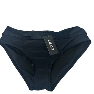 ZMART Black Full Coverage Bikini Swimsuit Swim Bottom Women’s Medium NWT
